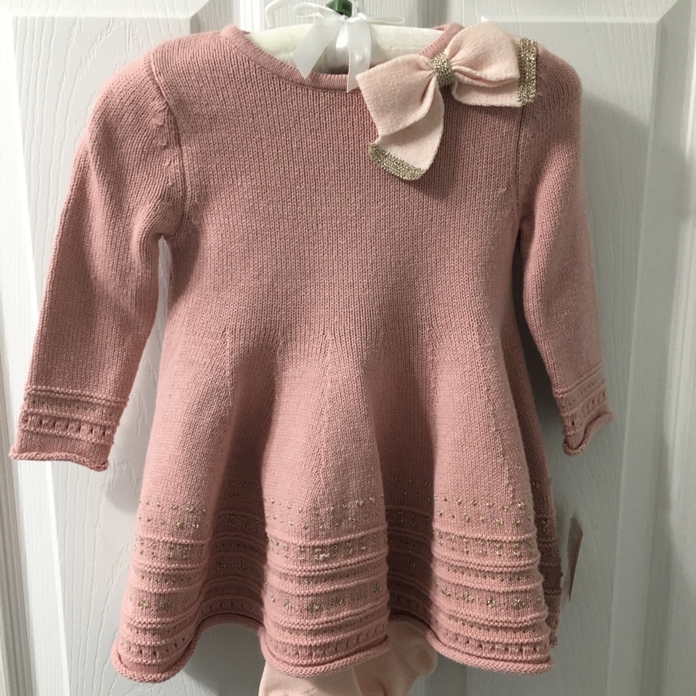 Peach Infant Sweater Dress